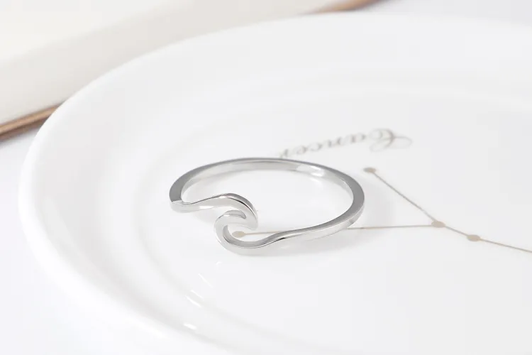 Geometric Niche Design Stainless Steel Jewelry Simple Ring