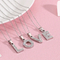 Sparkling Diamond Women's Necklace Featuring 26 English Letter Pendants