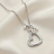 Fashion Jewelry Set Personalized Hollow Heart Pendant Stainless Steel Necklace Women Wholesale