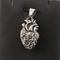 Creative Human Organ Pendant, Personalized Vacuum-Plated 18K Stainless Steel Men's Heart Pendant