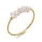 Natural Pearl Ring Gold Plated Stainless Steel Jewelry Freshwater Pearl Stacking Ring