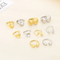 Smooth Geometric Irregular Opening Ring Electroplated with 18K Gold Stainless Steel Jewelry