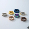 Rainbow Stainless Steel Ring 18K Gold PVD Plated Men Wide Chain Ring