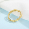 Stainless Steel Ring 18K Gold-Plated Twisted Pattern Jewelry Suitable for Daily Wear