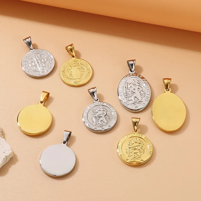 European American Fashion Personalized Stainless Steel Minimalist Men's Pendant DIY Necklace