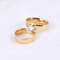 Elegant Korean Stainless Steel Wedding Zircon Rings for Couples