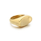 Trendy Irregular Flat Stainless Steel Ring for Hip-Hop Style