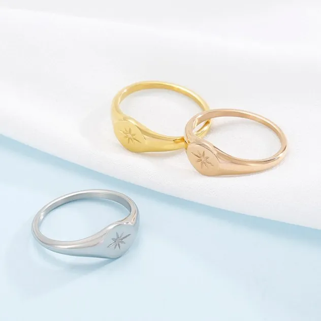 Chic Eight-Pointed Star Ring for Stylish Women's Accessories
