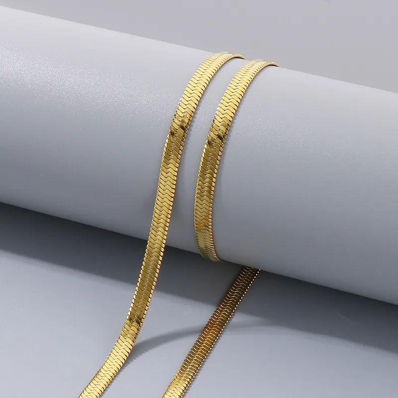 Women's Stainless Steel Blade Chain Necklace Extender 2/3/4/5mm Interior Chain Jewelry Wholesale