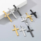 Stainless Steel Jewelry Cross Scripture Pendant Necklace for Both Men and Women