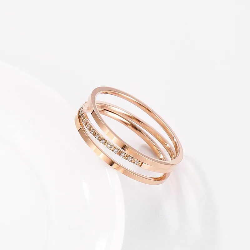 Creative Rose Gold Plated CNC Ring for Modern Jewelry Lovers