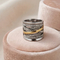 Fashion Entwined Multi-Band Shiny Zircon Ring Stainless Steel Vintage Oversized Wide Ring