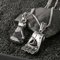 Domineering Personality Boxing Series Sports Hanging Decorations, Vintage Fashion Distressed Stainless Steel Men's Fitness Boxing Gloves Pendant Necklace