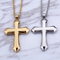 Fashion Stainless Steel Unisex Simple Religious Necklace Cross Jewelry Pendant