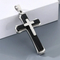 Men's Trendy Stainless Steel Three-Layer Three-Dimensional Cross Pendant Accessory Jewelry Wholesale