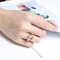 European American Fashion Multi-Color Zircon Rings - Stylish Stainless Steel Jewelry for Women Wholesale