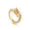 Vintage Ethnic Dragon Jewelry Wholesale: Stainless Steel Imposing Dragon Head Ring, European and American Men's Open-End Finger Ring