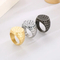 Creative Fashion Polished Niche Retro Tapped Surface Stainless Steel Men's Ring