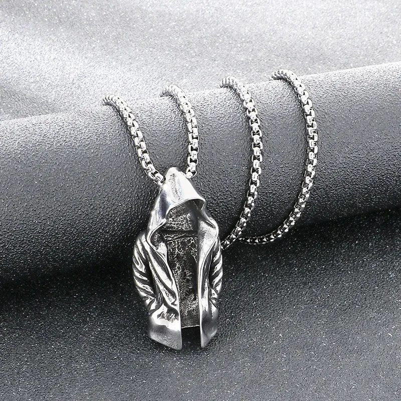 Cross Border Dark Personality Assassin Cloak Pendant European and American Punk Trend Mysterious Person Cloak Stainless Steel Men's Pendant
