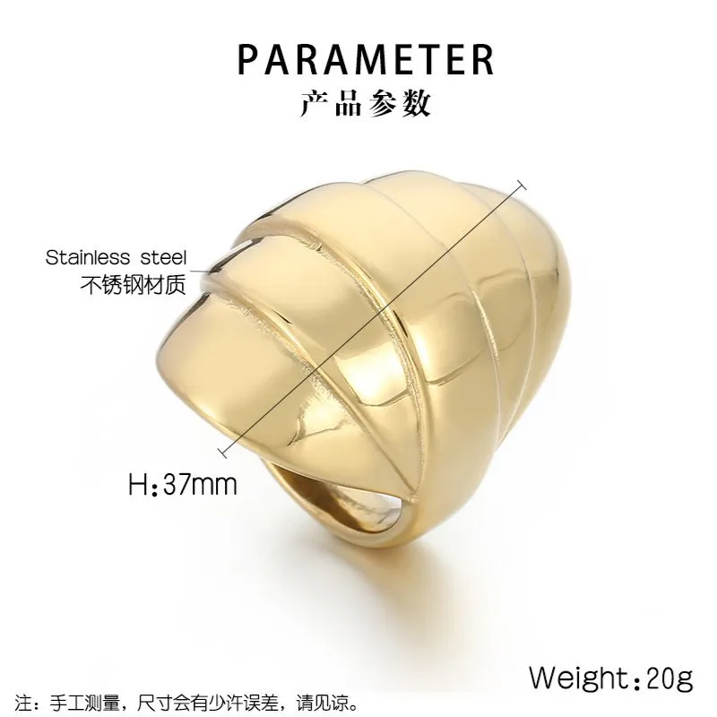 Geometric Design Glossy Finish Ring for Stylish Index Finger
