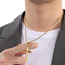 Simple Smooth Cross Pendant Necklace, Stainless Steel Jewelry