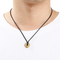 Popular Heart-Shaped Sweater Chain Necklace with Creative Fashion, Wax Rope, Five Pointed Star, Hexagonal Stainless Steel Pendant Necklace
