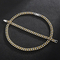 Electroplating Multi-Color Four Sided Ground Whip Chain Necklace Stainless Steel Men's Jewelry