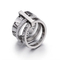 Elegant and Fashionable Stainless Steel Rhinestone Roman Numeral Jewelry Women's Ring
