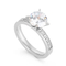 Women Romentic Fashion Stainless Steel Rhinestones Marriage Jewelry Ring