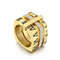 Personality Multi-Ring Square Ring Fashion Diamond-Embedded Roman Numeral Stainless Steel Ring Wholesale