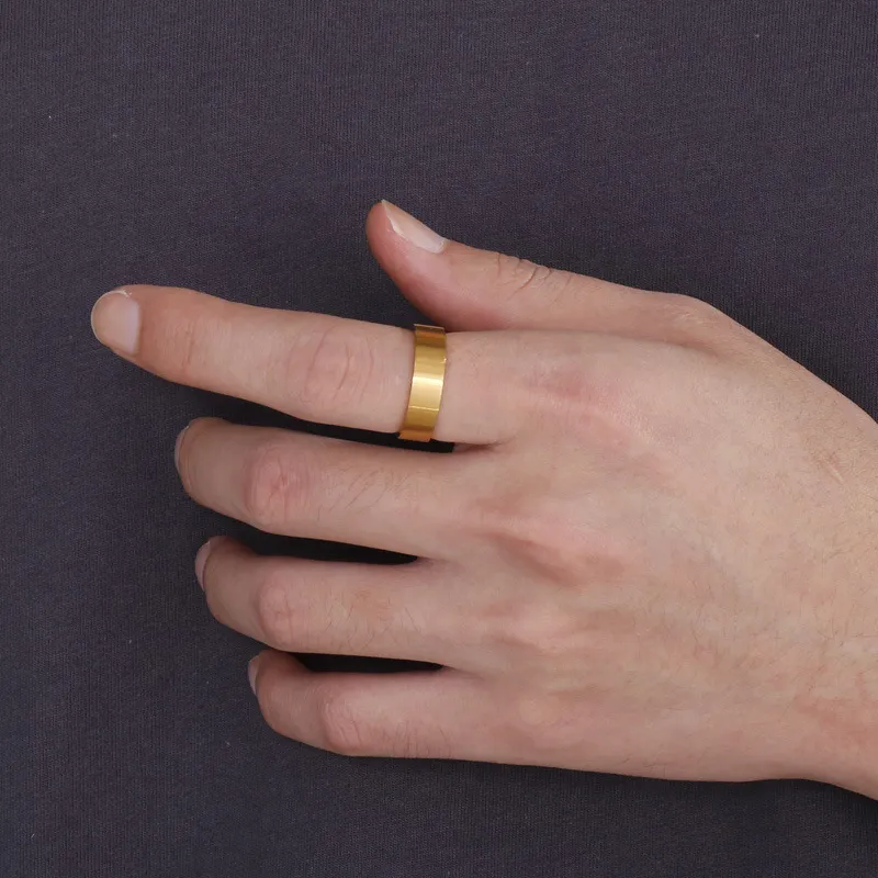 Stainless Steel Jewelry Simple Smooth Ring Suitable for Daily Wear