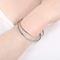 European American Fashion Polished Round Wire Stainless Steel Bracelet DIY Stackable Bangle