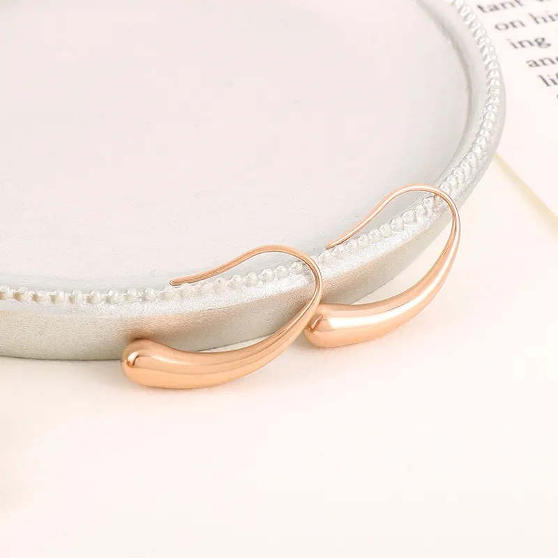Women's Fashion Stainless Steel Earrings, High-End Design, Irregular Teardrop Stud Earrings, Versatile Geometric Earrings