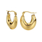Trendy Stainless Steel U-Shaped Polished Huggie Earrings Geometric French Hollow Earrings Wholesale