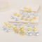 High-End Embossed Stainless Steel Earrings with Gold Accents