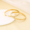 European and American Popular Fashion High-End Starry Stainless Steel Bracelet for Women 18K Gold Plated Bangles