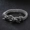 Personalized Square Fish Scale Titanium Steel Bracelet Skull Punk Men's Retro Pattern Stainless Steel Bracelet