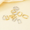 European Ins Geometric Bead Stainless Steel Huggie Earrings Minimal Basic Earrings Women