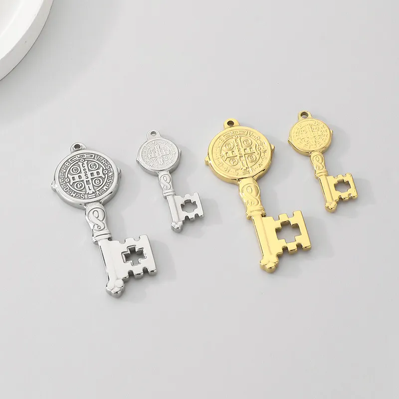 Stainless Steel Charm Accessories Fashion Trendy Retro Key Pendant Pendant