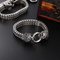 Wholesale Stainless Steel Creative Double Row Keel Chain Ghost Head Lion Head Round Buckle Men's Domineering Bracelet