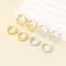 Bamboo Joint Stainless Steel Earrings Twist Hoop Earrings Minimalist Unisex Daily Jewelry