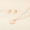 Stylish O-Shaped Chain Necklace Sets with Heart Earrings Jewelry for Women