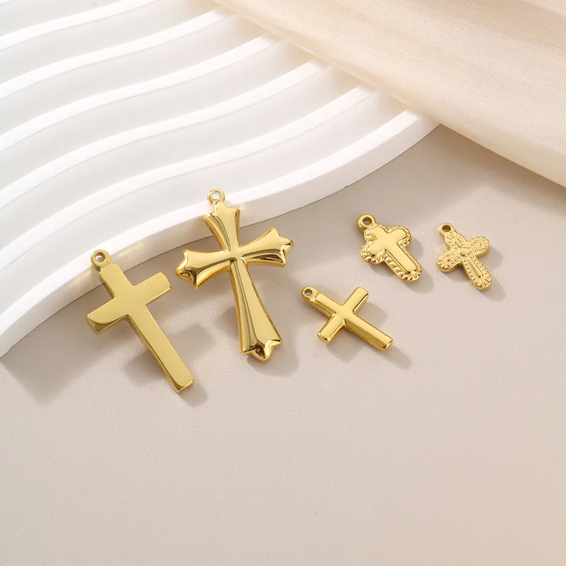DIY Jewelry Fashion Accessories Simple Smooth Cross Pendant
