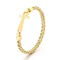 Men's Trendy Stainless Steel Cross Accessories Steel Wire Braided Bangle Jewelry Wholesale