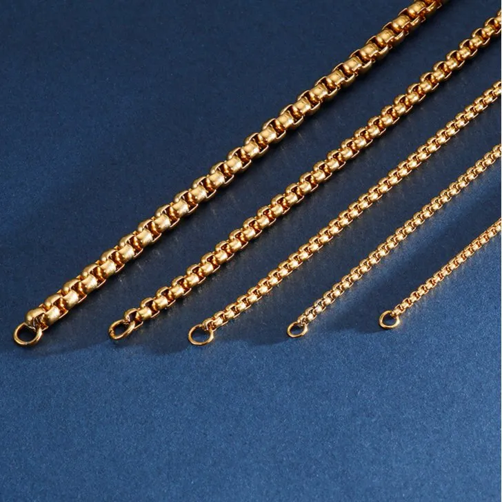 Electroplated Gold Square Pearl Shape Stainless Steel Bracelet