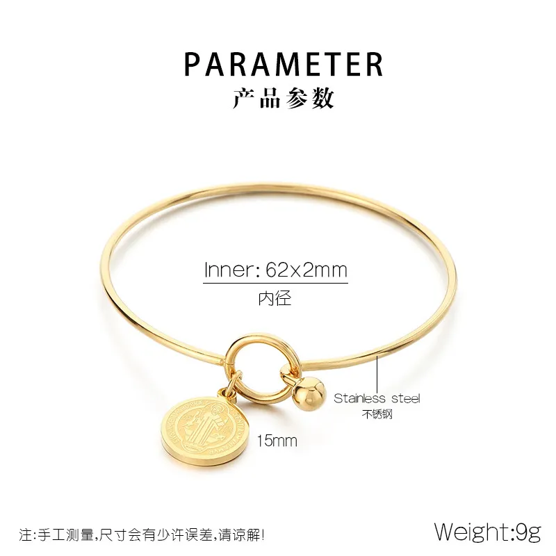 Heart Shaped Bangles Women's Engraved Love Pendant Buckle Bracelet