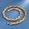 Cross-Border Foreign Trade Stainless Steel Creative Loop Necklace, Punk Fashion Style Men's Section Chain Bracelet Set