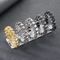Hip-Hop Skeleton Men's Stainless Steel Bracelet Neclace Creative Polished Skull Jewelry Set