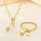 Hip-Hop Ball Padlock Gender-Neutral Sweater Chain Beaded Stainless Steel Jewelry Set Wholesale