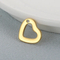 Stainless Steel Hollow Heart-Shaped Pendant Necklace DIY Jewelry Accessories